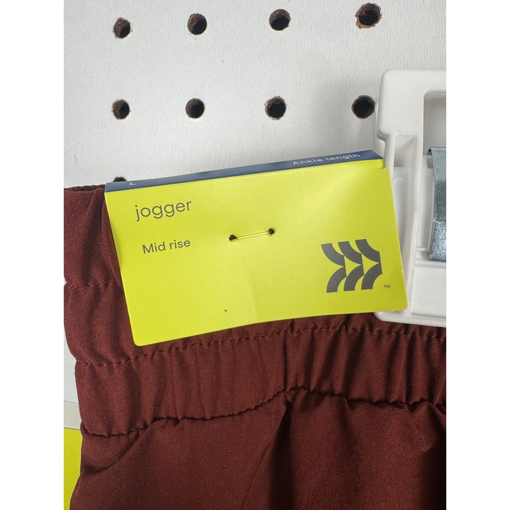 All in Motion Active Light Mid-Rise gorpcore Joggers Maroon Size L Ankle Length - Picture 5 of 6